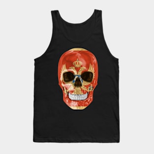 Montenegro Flag Skull - Gift for Montenegrin With Roots From Montenegro Tank Top